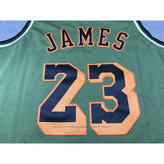 Maillot Los Angeles Lakers LeBron James #23 Mitchell & Ness 2018-19 Vert